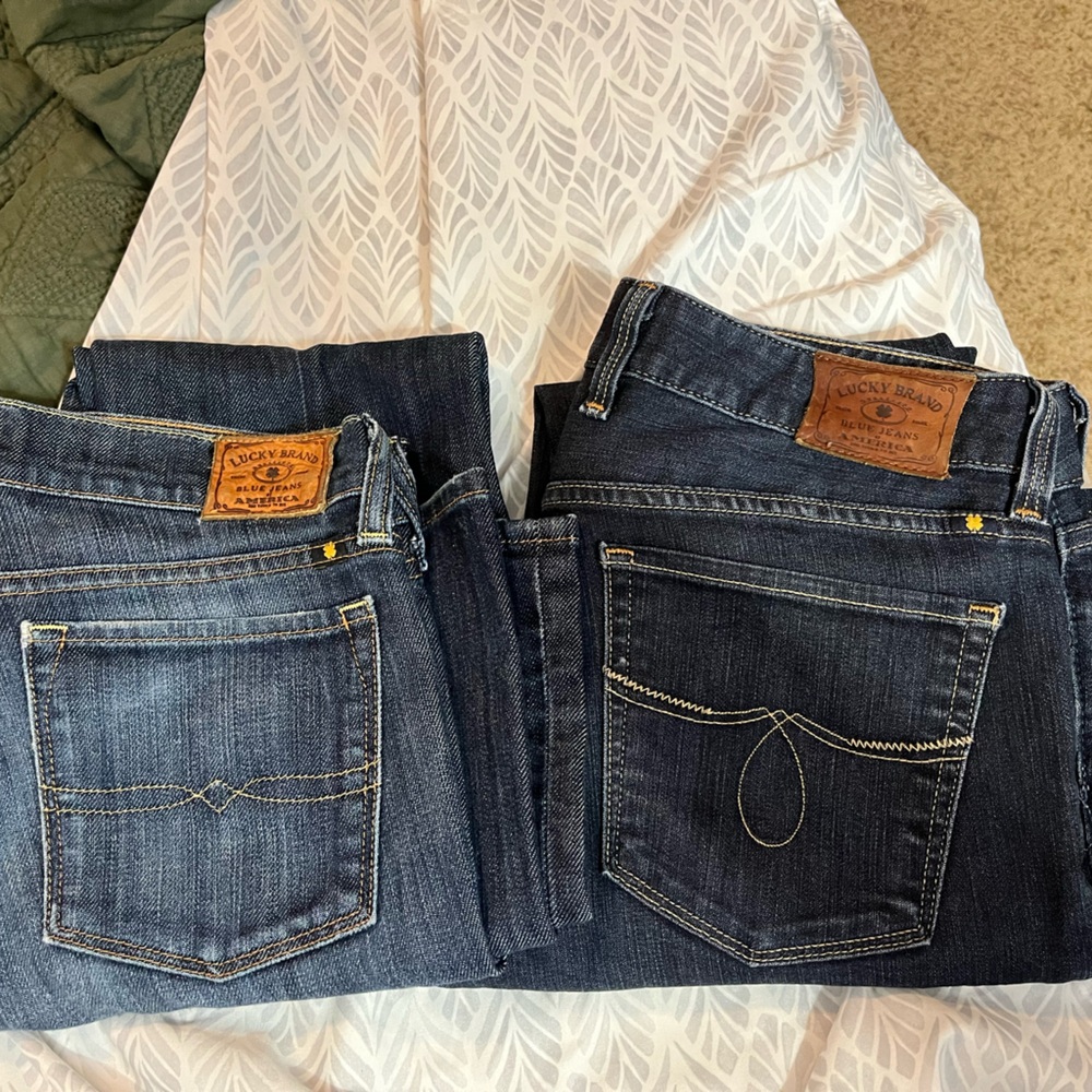 2 Lucky Brand Dark Blue Denim Jeans 4/27